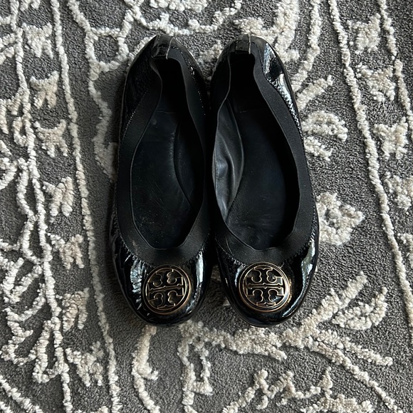 Tory Burch - Patient Leather Ballet Flats - Picture 1 of 3